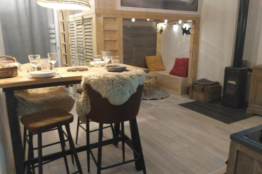 Chaleureux Petit Appartement De 4 Couchages Saint-Étienne-de-Tinée Eksteriør billede